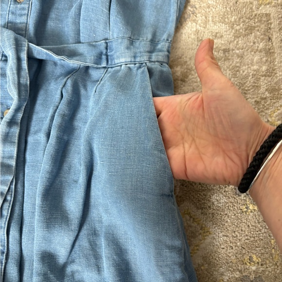 Loft Chambray Midi Shirt Dress size 8 - Picture 10 of 10